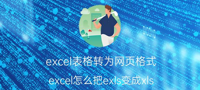 excel表格转为网页格式 excel怎么把exls变成xls？